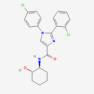 2-(2-chlorophenyl)-1-(4-chlorophenyl)-N-((1S,2S)-2-hydroxycyclohexyl)-1H-imidazole-4-carboxamide