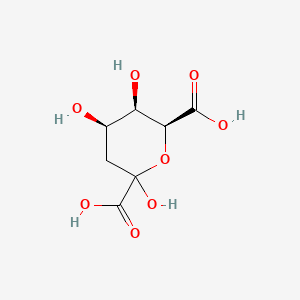 molecular formula C7H10O8 B10795155 3-Deoxy-D-Lyxo-Heptopyran-2-ularic Acid 