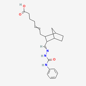 7-[3-[(Phenylcarbamoylhydrazinylidene)methyl]-2-bicyclo[2.2.1]heptanyl]hept-5-enoic acid