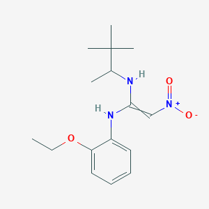 1-N'-(3,3-dimethylbutan-2-yl)-1-N-(2-ethoxyphenyl)-2-nitroethene-1,1-diamine