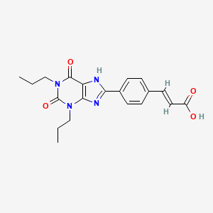 molecular formula C20H22N4O4 B10795231 (E)-4-(1,2,3,6-Tetrahydro-2,6-dioxo-1,3-dipropyl-9H-purin-8-yl)cinnamic acid CAS No. 121496-66-0