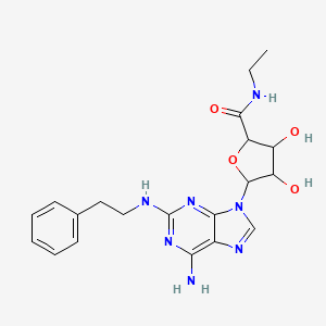 5-[6-amino-2-(2-phenylethylamino)purin-9-yl]-N-ethyl-3,4-dihydroxyoxolane-2-carboxamide