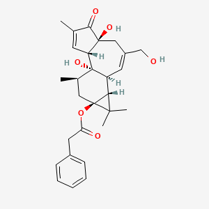 [(1S,2S,6S,10S,11R,13S,15R)-1,6-dihydroxy-8-(hydroxymethyl)-4,12,12,15-tetramethyl-5-oxo-13-tetracyclo[8.5.0.02,6.011,13]pentadeca-3,8-dienyl] 2-phenylacetate