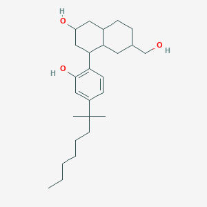 molecular formula C26H42O3 B10795387 (2S,4aalpha,8abeta)-8beta-[4-(1,1-Dimethylheptyl)-2-hydroxyphenyl]decahydro-6beta-hydroxy-2beta-naphthalenemethanol 