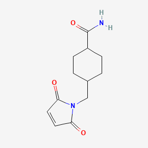 molecular formula C12H16N2O3 B10795405 4-[(2,5-Dioxopyrrol-1-yl)methyl]cyclohexane-1-carboxamide 