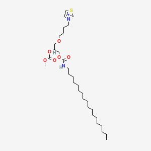 Methyl [1-(octadecylcarbamoyloxy)-3-[4-(1,3-thiazol-3-ium-3-yl)butoxy]propan-2-yl] carbonate