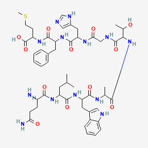 molecular formula C51H71N13O12S B10795424 H-DL-Gln-DL-Leu-DL-Trp-DL-Ala-DL-xiThr-Gly-DL-His-DL-Phe-DL-Met-OH 