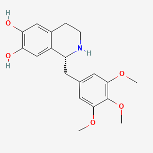 molecular formula C19H23NO5 B10795441 Tretoquinol, (+)- CAS No. 36478-07-6