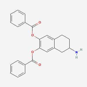 molecular formula C24H21NO4 B10795442 6-Amino-5,6,7,8-tetrahydronaphthalene-2,3-diyl dibenzoate CAS No. 7252-65-5