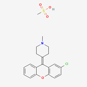 molecular formula C20H22ClNO4S B10795463 Clopipazan mesylate CAS No. 60086-22-8