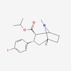 molecular formula C18H24INO2 B10795516 propan-2-yl (2S,3S,5R)-3-(4-iodophenyl)-8-methyl-8-azabicyclo[3.2.1]octane-2-carboxylate 