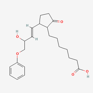 molecular formula C22H30O5 B10795542 7-[2-[(E)-3-hydroxy-4-phenoxybut-1-enyl]-5-oxocyclopentyl]heptanoic acid 