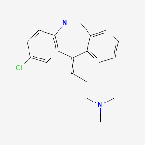 molecular formula C19H19ClN2 B10795545 3-(2-chlorobenzo[c][1]benzazepin-11-ylidene)-N,N-dimethylpropan-1-amine 