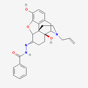 N-[[(4aS,12bS)-4a,9-dihydroxy-3-prop-2-enyl-2,4,5,6,7a,13-hexahydro-1H-4,12-methanobenzofuro[3,2-e]isoquinolin-7-ylidene]amino]benzamide