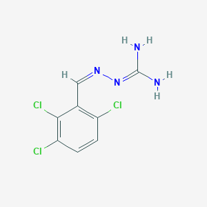 molecular formula C8H7Cl3N4 B10795585 Chloroguanabenz (acetate) 