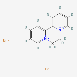 molecular formula C12H12Br2N2 B10795730 Diquat-D12 dibromide 