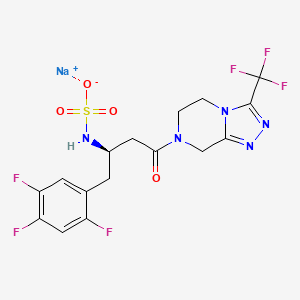 molecular formula C16H14F6N5NaO4S B10795752 Sitagliptin N-Sulfate Sodium Salt 