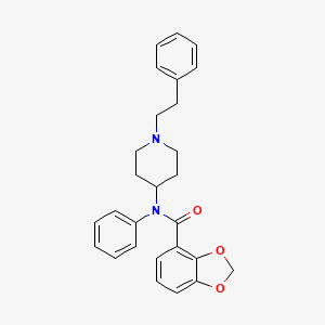 molecular formula C27H28N2O3 B10795766 2,3-Benzodioxole fentanyl 