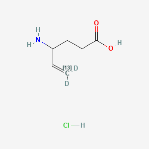 molecular formula C6H12ClNO2 B10795770 Vigabatrin-13C-d2 (hydrochloride) 