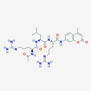 (2S)-2-[[(2S)-2-acetamido-5-(diaminomethylideneamino)pentanoyl]amino]-N-[(2S)-5-(diaminomethylideneamino)-1-[(4-methyl-2-oxochromen-7-yl)amino]-1-oxopentan-2-yl]-4-methylpentanamide