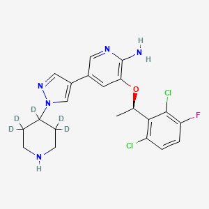 molecular formula C21H22Cl2FN5O B10795807 Crizotinib-d5 