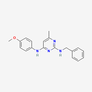 molecular formula C19H20N4O B10795840 N~2~-benzyl-N~4~-(4-methoxyphenyl)-6-methylpyrimidine-2,4-diamine 