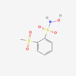 molecular formula C7H9NO5S2 B10795848 N-Hydroxy-2-(methylsulfonyl)benzenesulfonamide CAS No. 950834-06-7