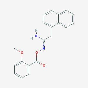 molecular formula C20H18N2O3 B10795856 [(1-Amino-2-naphthalen-1-ylethylidene)amino] 2-methoxybenzoate 