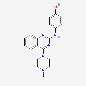 molecular formula C19H21N5O B10795861 4-{[4-(4-Methylpiperazin-1-yl)quinazolin-2-yl]amino}phenol 