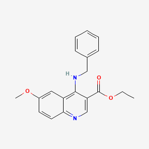 molecular formula C20H20N2O3 B10795864 Ethyl 4-(benzylamino)-6-methoxyquinoline-3-carboxylate 