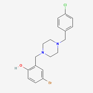 4-Bromo-2-{[4-(4-chlorobenzyl)piperazin-1-yl]methyl}phenol