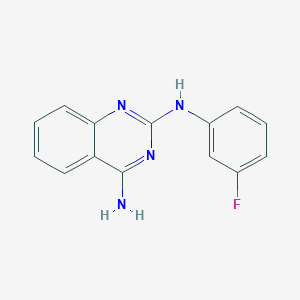 molecular formula C14H11FN4 B10795893 N~2~-(3-fluorophenyl)quinazoline-2,4-diamine 