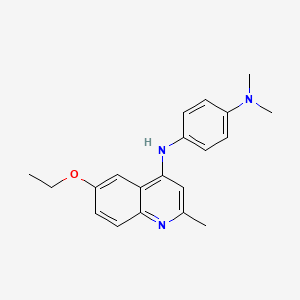 1-N-(6-ethoxy-2-methylquinolin-4-yl)-4-N,4-N-dimethylbenzene-1,4-diamine