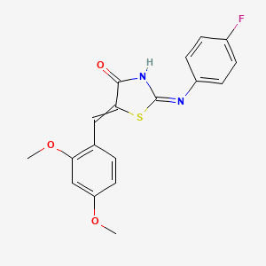 5-[(2,4-Dimethoxyphenyl)methylidene]-2-(4-fluorophenyl)imino-1,3-thiazolidin-4-one