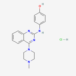 4-[[4-(4-Methylpiperazin-1-yl)quinazolin-2-yl]amino]phenol;hydrochloride