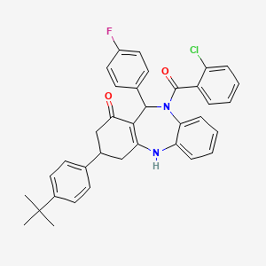 [3-(4-tert-butylphenyl)-11-(4-fluorophenyl)-1-hydroxy-2,3,4,11-tetrahydro-10H-dibenzo[b,e][1,4]diazepin-10-yl](2-chlorophenyl)methanone