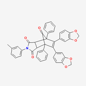 5,6-bis(1,3-benzodioxol-5-yl)-2-(3-methylphenyl)-4,7-diphenyl-3a,4,7,7a-tetrahydro-1H-4,7-methanoisoindole-1,3,8(2H)-trione