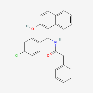 molecular formula C25H20ClNO2 B10795971 N-[(4-Chlorophenyl)(2-hydroxynaphthalen-1-YL)methyl]-2-phenylacetamide 