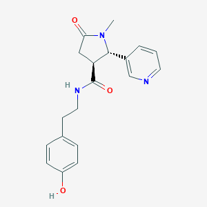 molecular formula C19H21N3O3 B010796 (2S,3S)-N-[2-(4-Hydroxyphenyl)ethyl]-1-methyl-5-oxo-2-(3-pyridinyl)-3-pyrrolidinecarboxamide CAS No. 100333-39-9