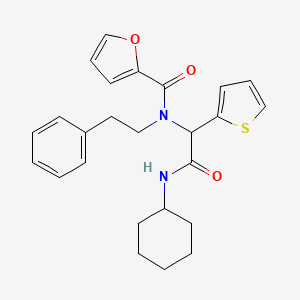 N-[2-(cyclohexylamino)-2-oxo-1-thiophen-2-ylethyl]-N-(2-phenylethyl)furan-2-carboxamide