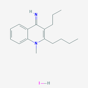 molecular formula C17H25IN2 B10796013 2-Butyl-1-methyl-3-propyl-1H-quinolin-4-ylideneamine 