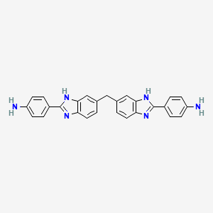 4-[6-[[2-(4-aminophenyl)-3H-benzimidazol-5-yl]methyl]-1H-benzimidazol-2-yl]aniline