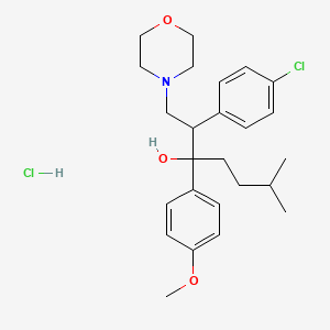 2-(4-Chlorophenyl)-3-(4-methoxyphenyl)-6-methyl-1-morpholin-4-ylheptan-3-ol