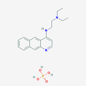 molecular formula C19H26N3O4P B10796076 N-benzo[g]quinolin-4-yl-N',N'-diethylethane-1,2-diamine;phosphoric acid 