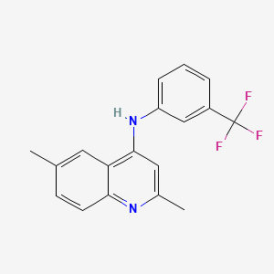 2,6-dimethyl-N-[3-(trifluoromethyl)phenyl]quinolin-4-amine