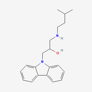 molecular formula C20H26N2O B10796100 1-(9H-carbazol-9-yl)-3-[(3-methylbutyl)amino]propan-2-ol 