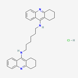 molecular formula C32H39ClN4 B10796105 N,N'-bis(1,2,3,4-tetrahydroacridin-9-yl)hexane-1,6-diamine;hydrochloride 