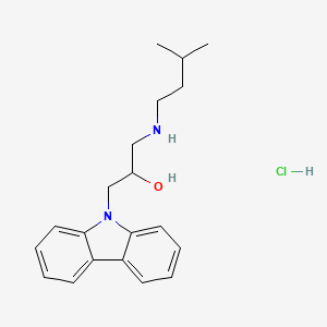 molecular formula C20H27ClN2O B10796187 1-Carbazol-9-yl-3-(3-methylbutylamino)propan-2-ol;hydrochloride 