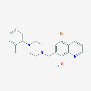 molecular formula C20H19BrFN3O B10796196 5-Bromo-7-{[4-(2-fluorophenyl)piperazin-1-yl]methyl}quinolin-8-ol 