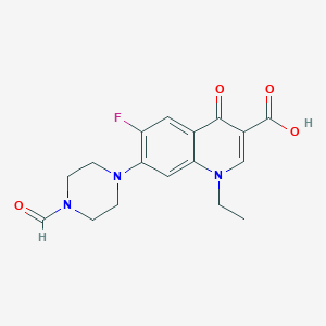 molecular formula C17H18FN3O4 B107962 4-N-甲酰基-1-哌嗪基-诺氟沙星 CAS No. 70459-04-0